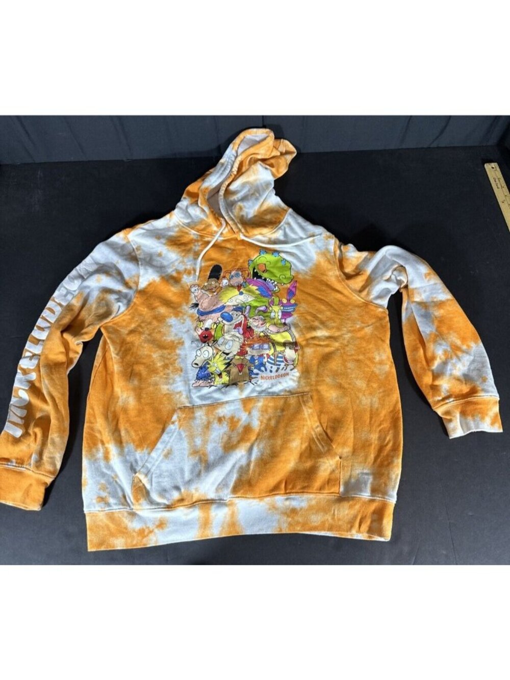 Nickelodeon Rugrats Hoodie Adult L Tie Hooded Sweatshirt Ren Stimpy Rocko